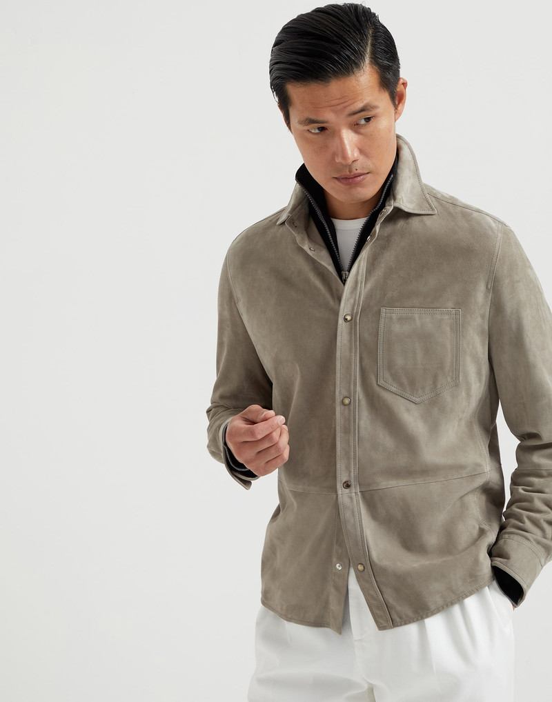 Double face suede overshirt 1
