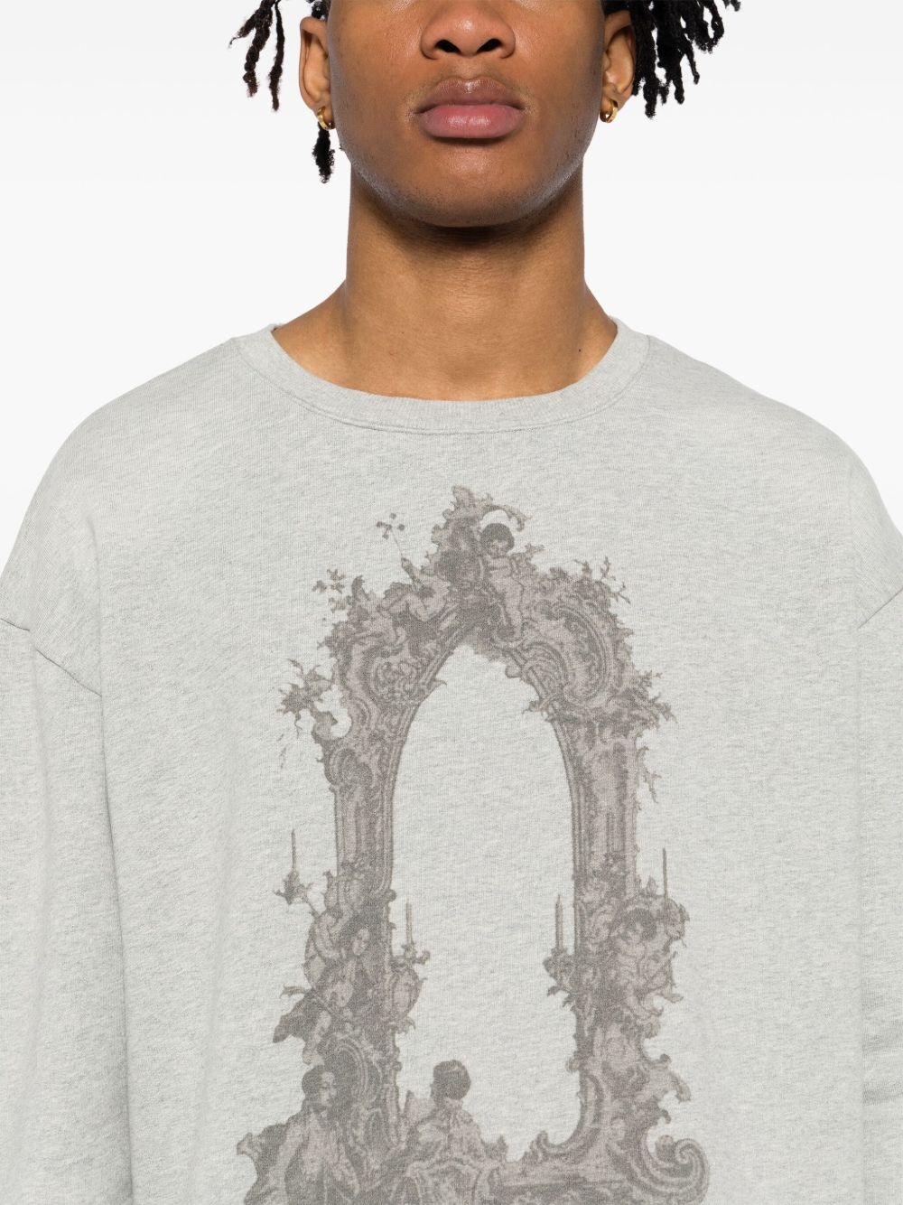 graphic print sweater - 5