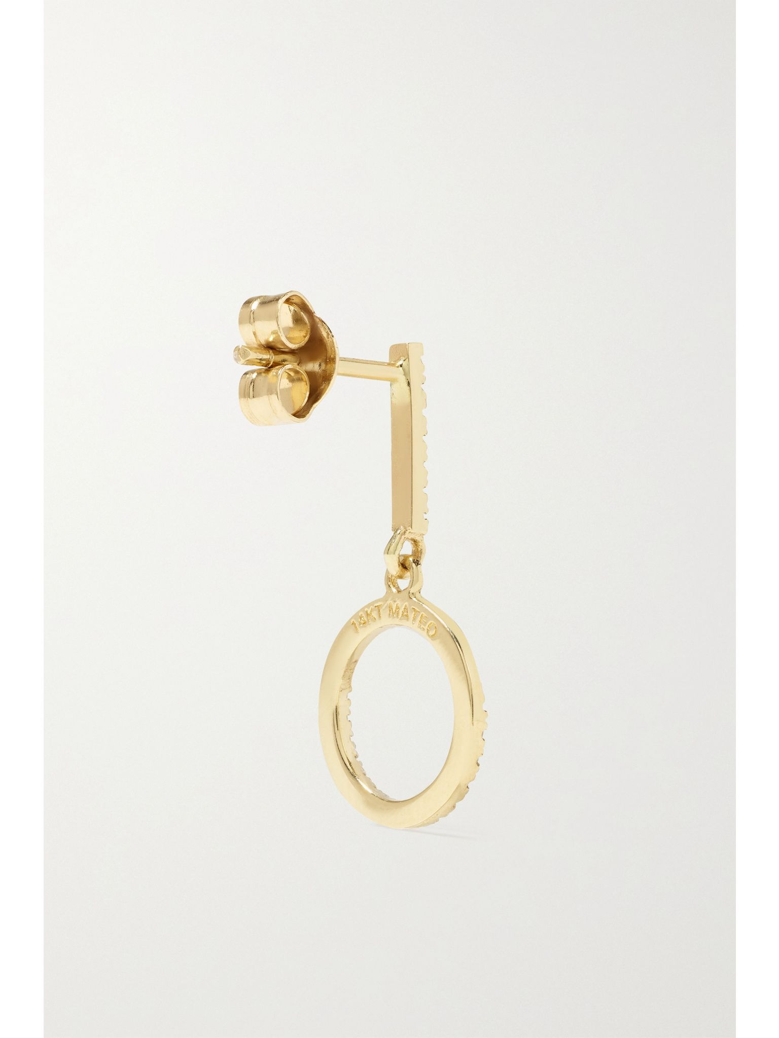 Half Moon 14-karat gold diamond earrings Gold - 3