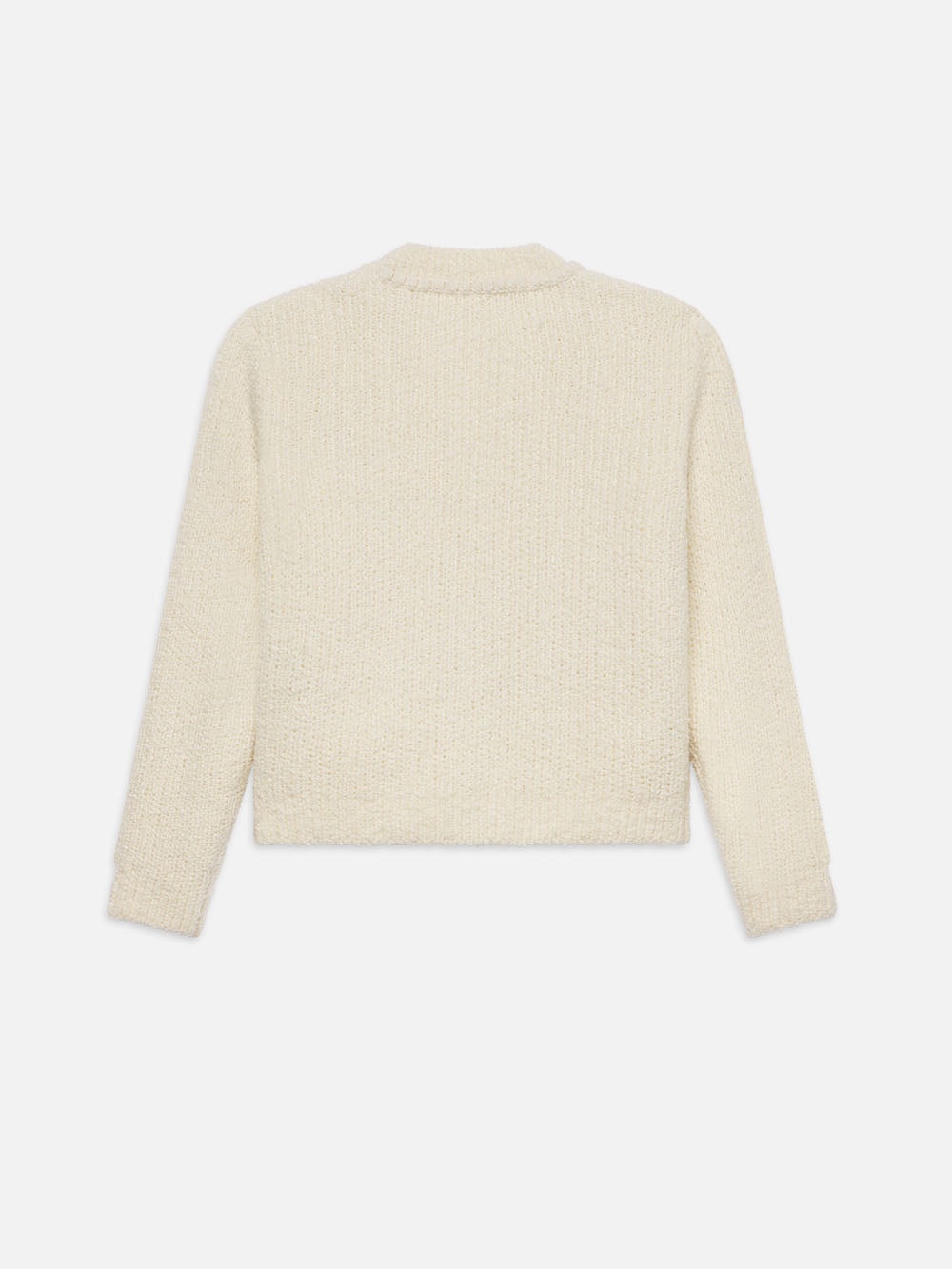 Double Pocket Cropped Cardi in Cream - 4