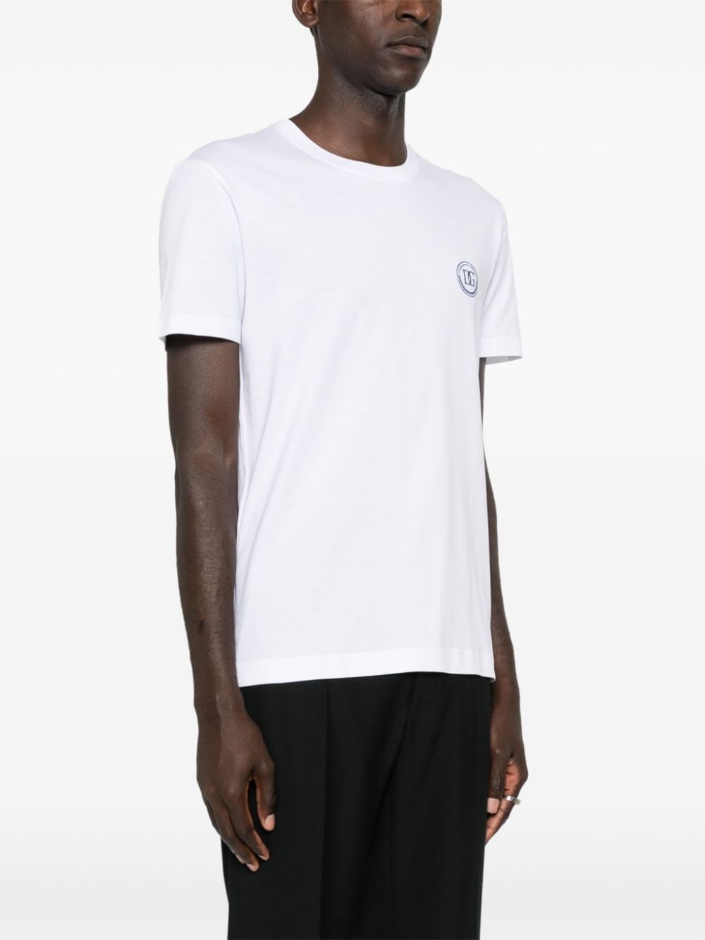 logo-embroidered cotton T-shirt - 3