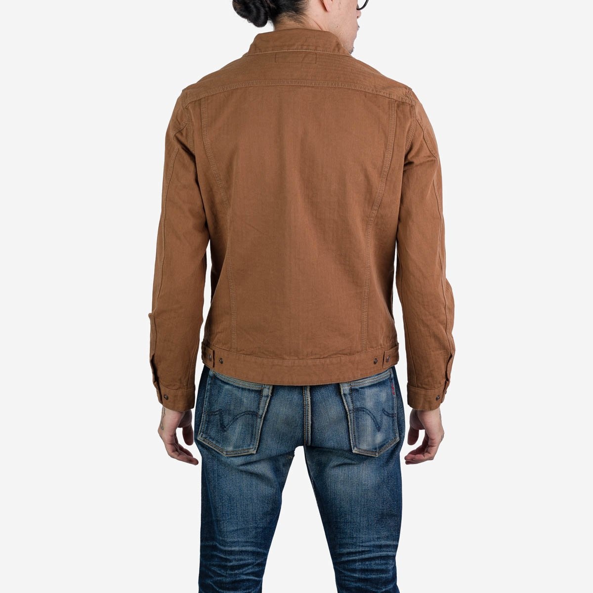 IHJ-124-BRN 10oz Herringbone Work Jacket - Brown - 4