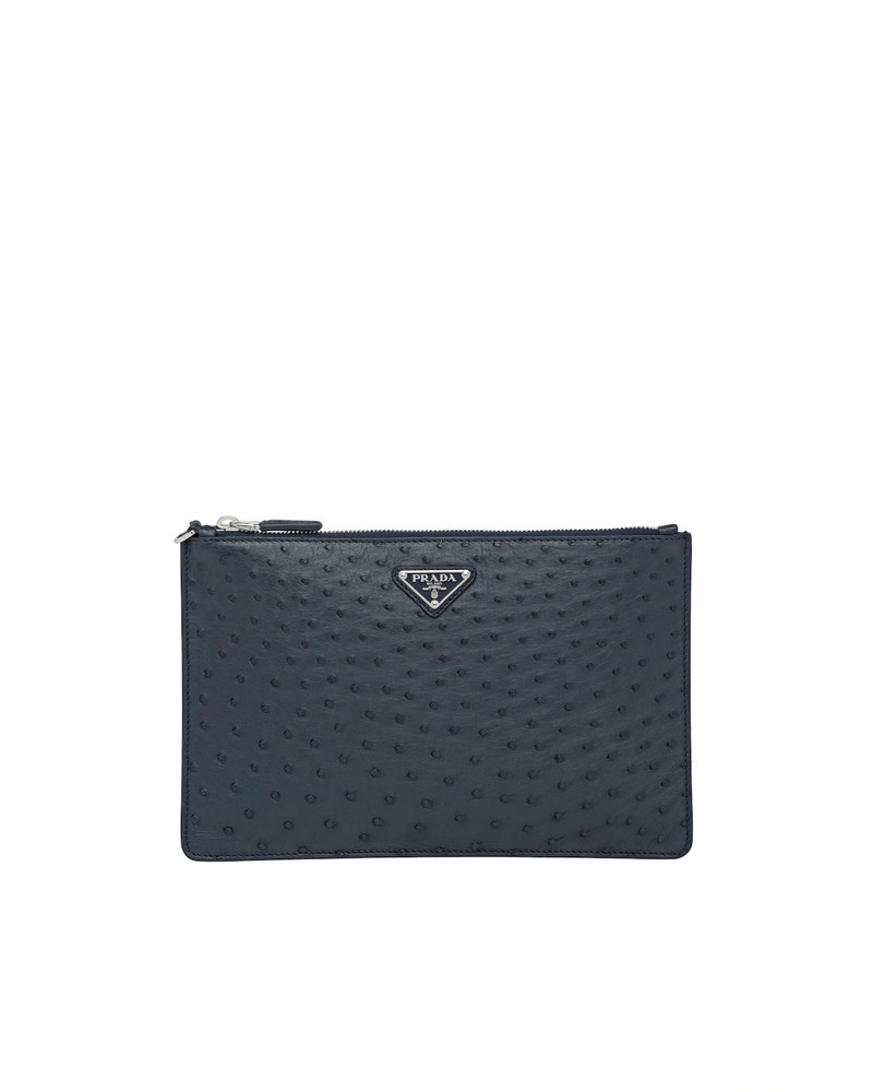 Ostrich Leather Pouch 1