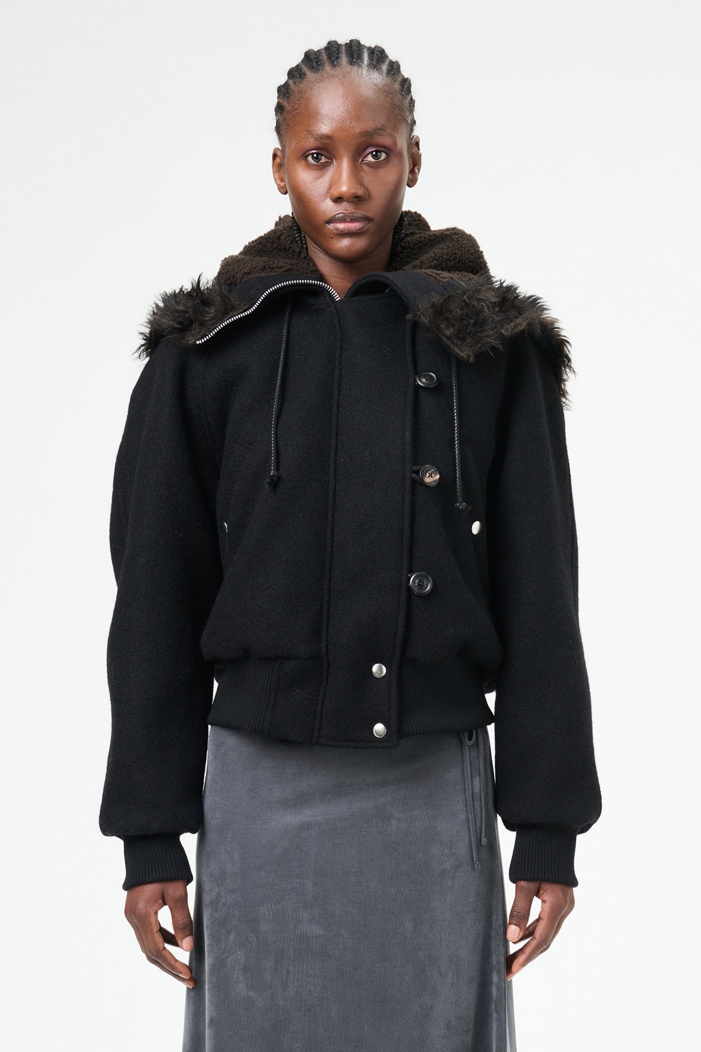 Force Jacket Classic Black Stamped Wool - 2