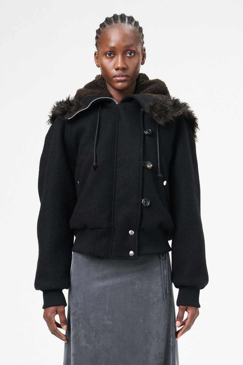 Our Legacy Force Jacket Classic Black Stamped Wool outlook