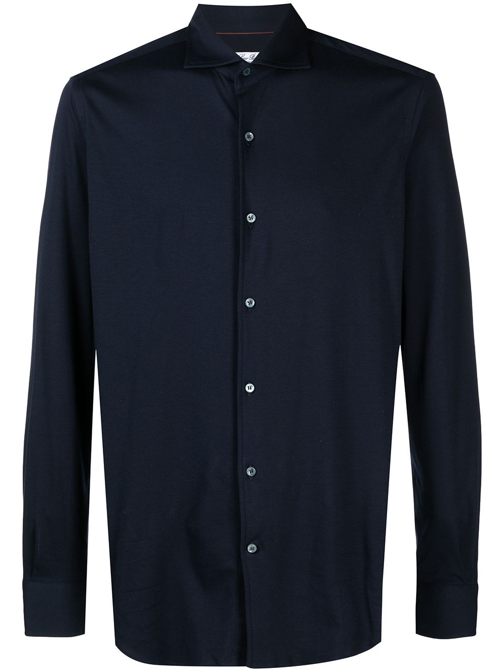 spread-collar long-sleeve shirt - 1