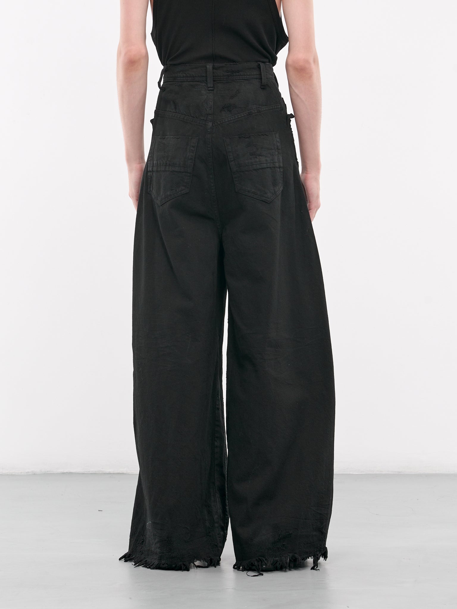 Distressed Wide Leg Trousers - 3