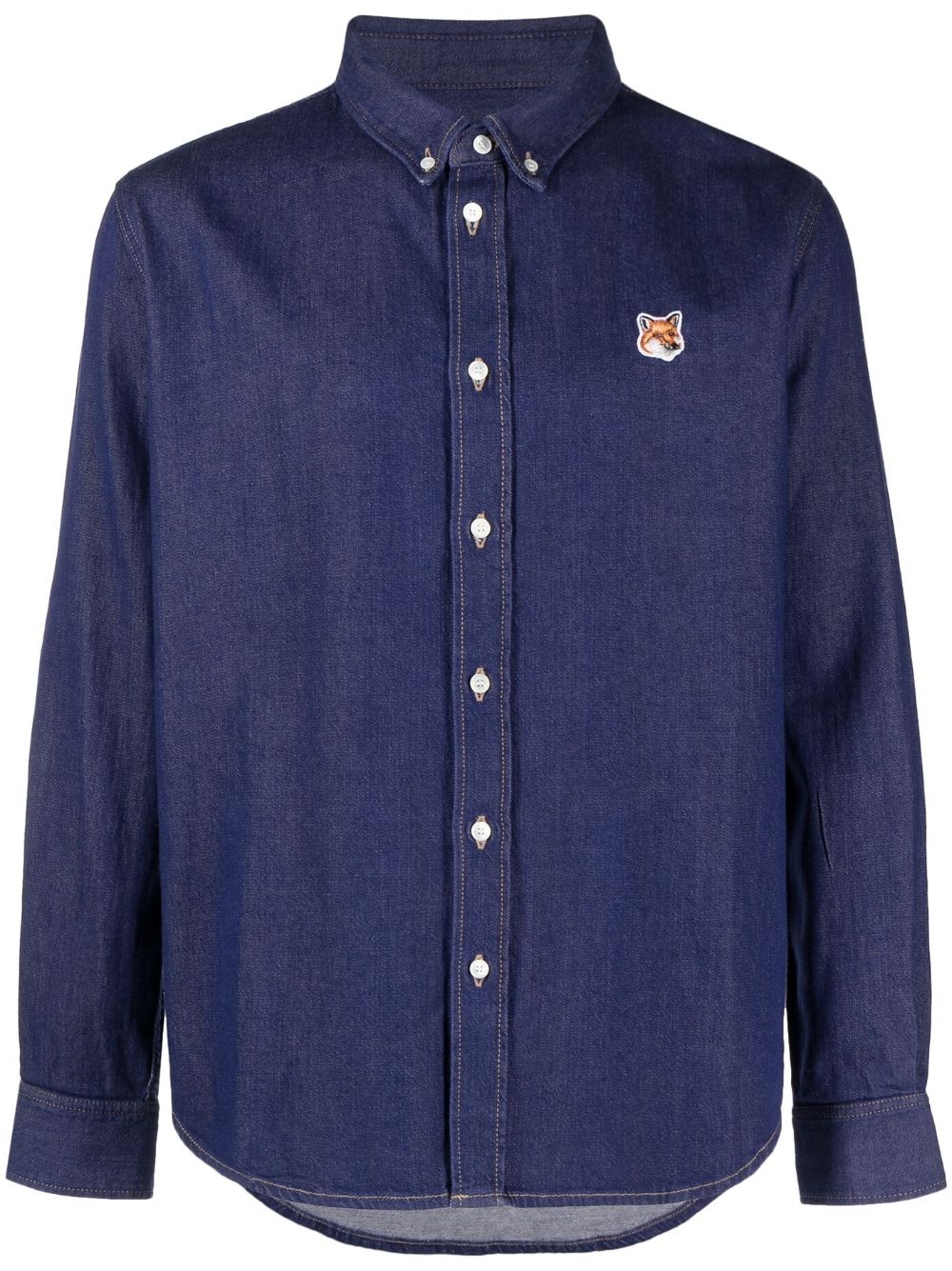 Fox Head-motif cotton shirt - 1