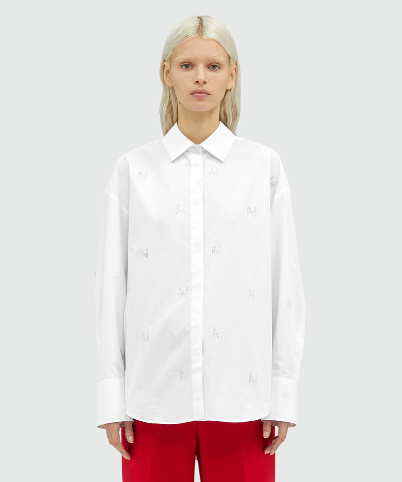 MSGM Poplin shirt with "TheMwave" pattern outlook
