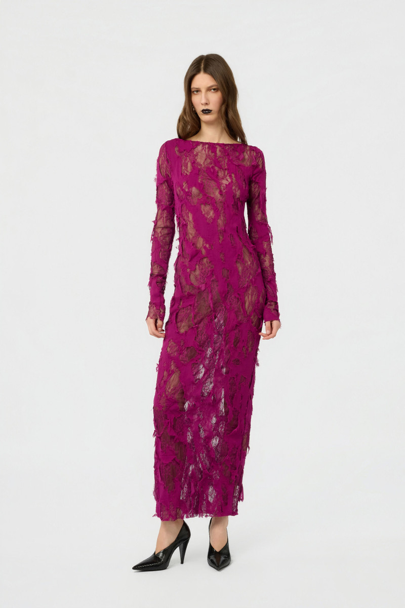 Dress with Destroyed-Effect Lace 3