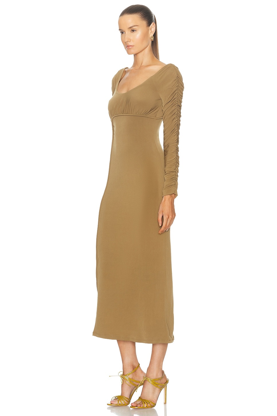 Cini Gathered Midi Dress - 3
