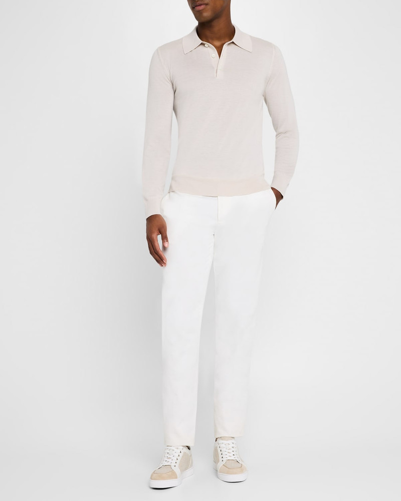 Brioni Men's Cashmere-Silk Polo Shirt outlook