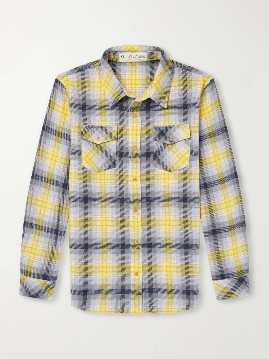 Checked Cashmere Shirt - 1