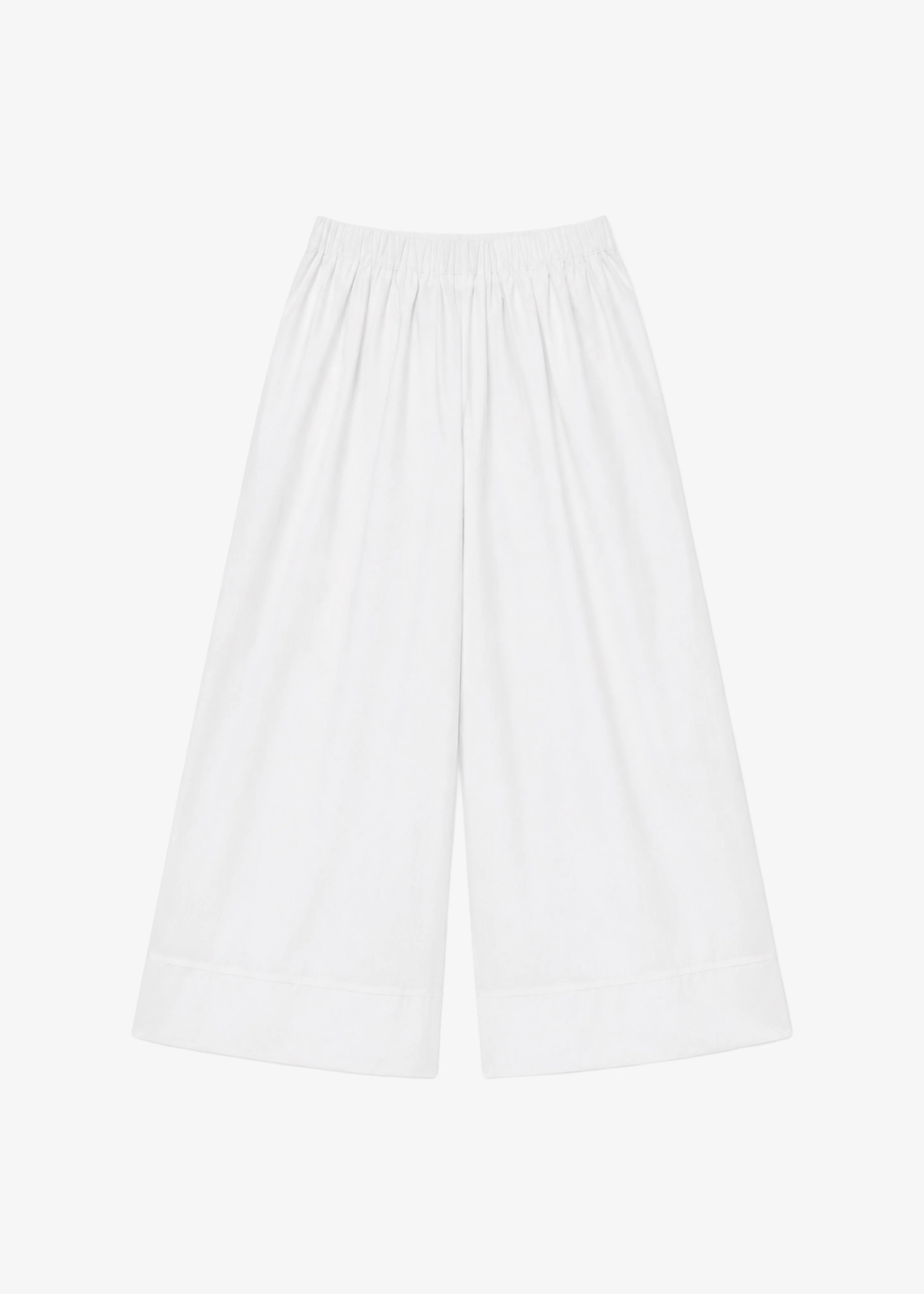 Trivio Poplin Wide Leg Pants - White - 1
