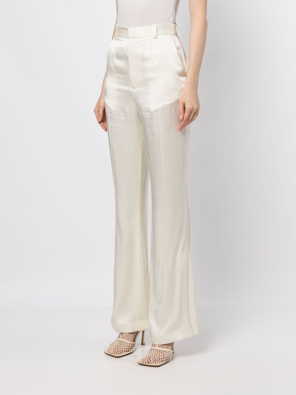 high-shine finish trousers - 3