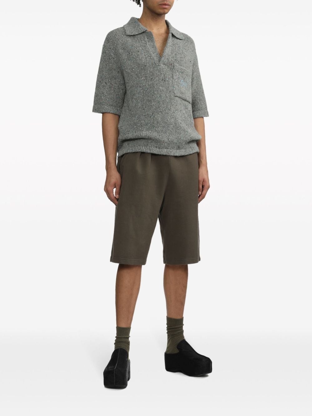 speckle-knit polo shirt - 2