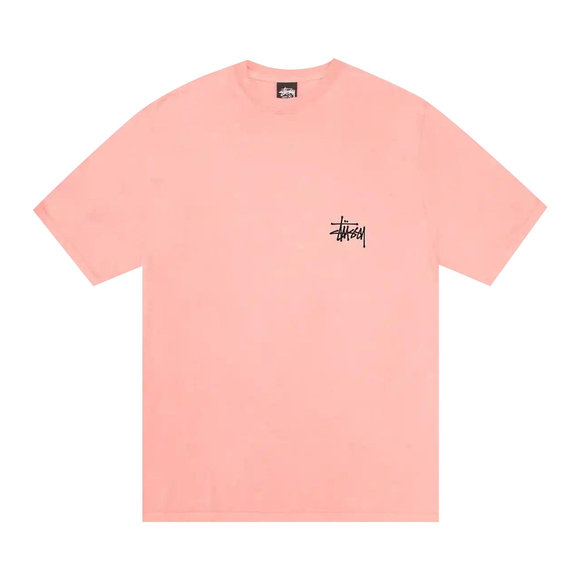 Stussy Basic Pigment Dyed Short-Sleeve Tee 'Coral' - 1