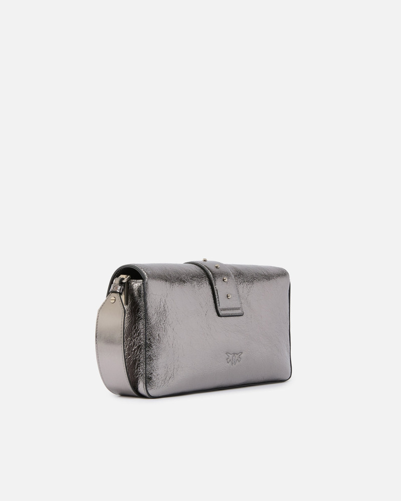 PINKO LOVE BAG ONE SLOUCHY MEDIUM SHOULDER BAG IN LAMINATED LEATHER outlook