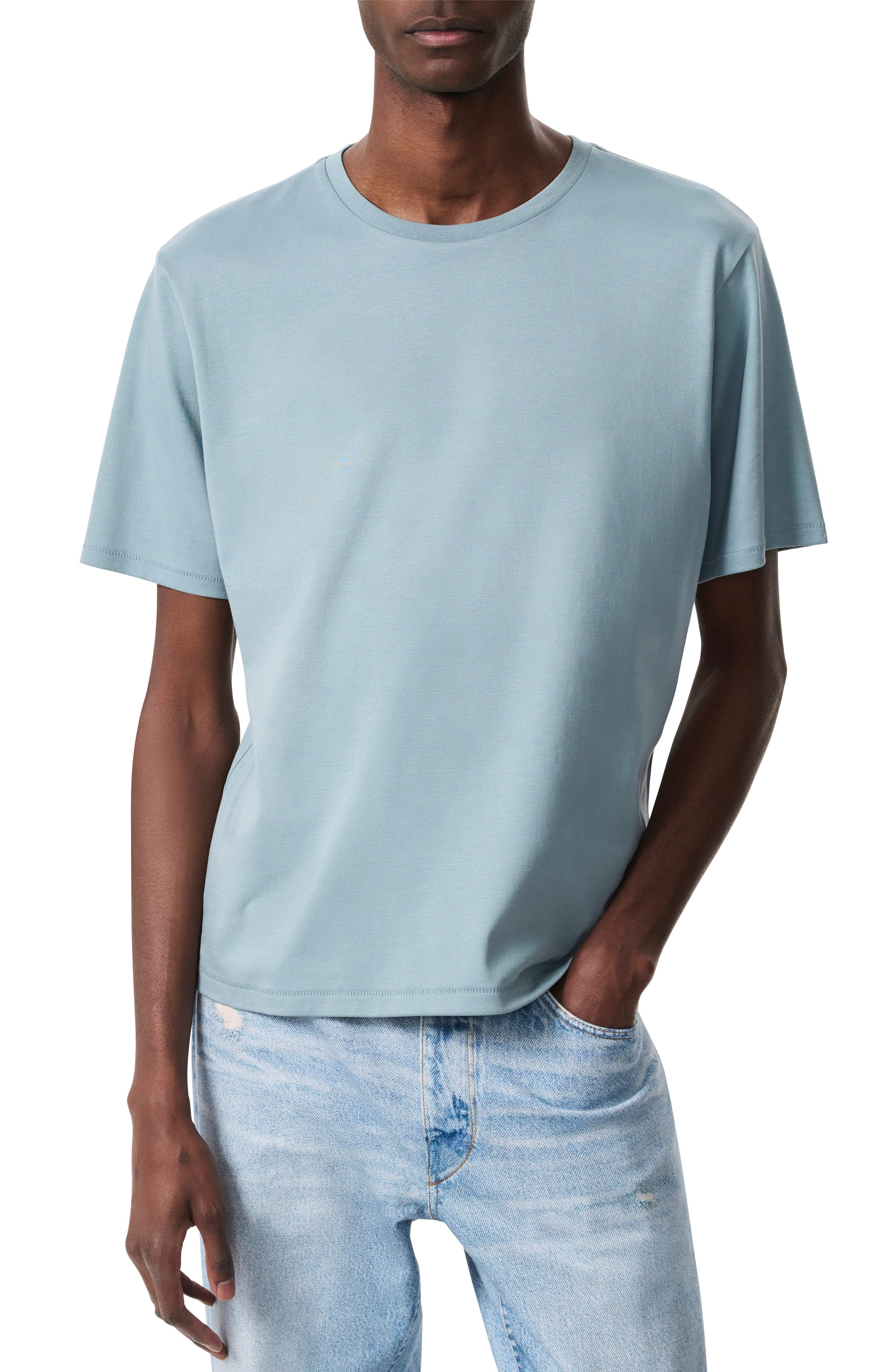rag & bone Pure Pima T-Shirt in Stoneblue at Nordstrom - 1