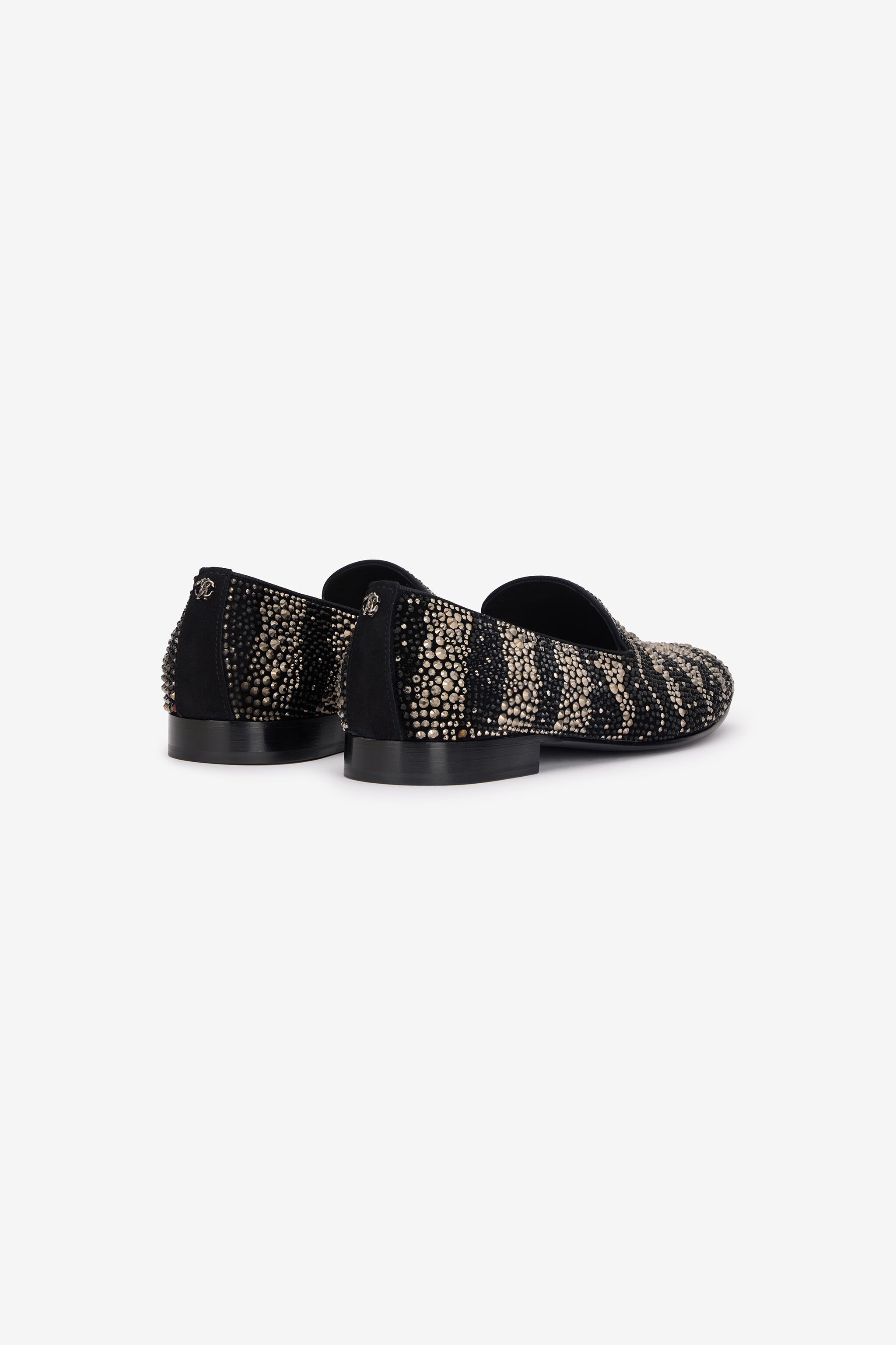 Animal-Print Loafers With Rhinestones - 3