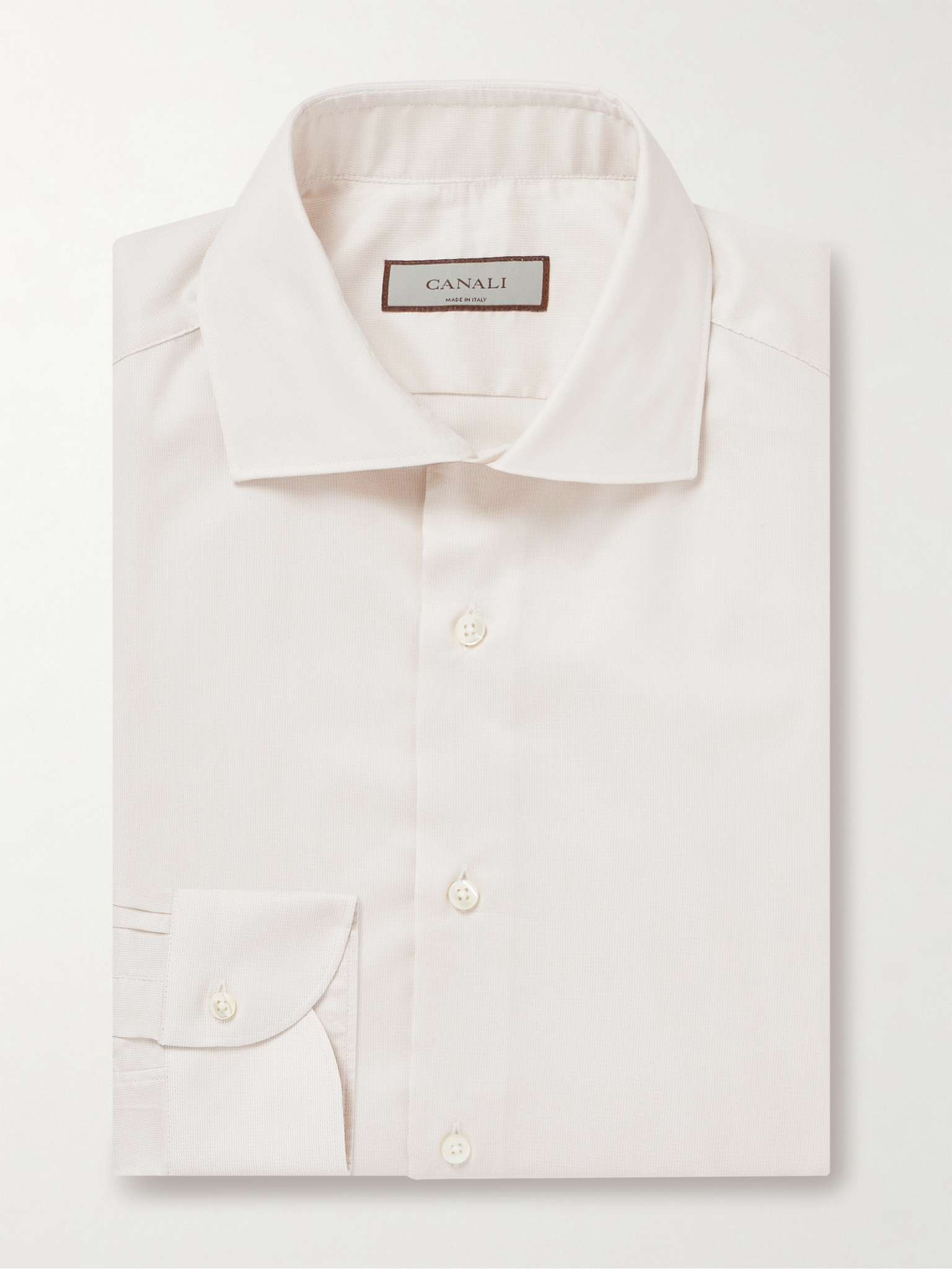 Slim-Fit Basketweave Lyocell-Blend Shirt - 2