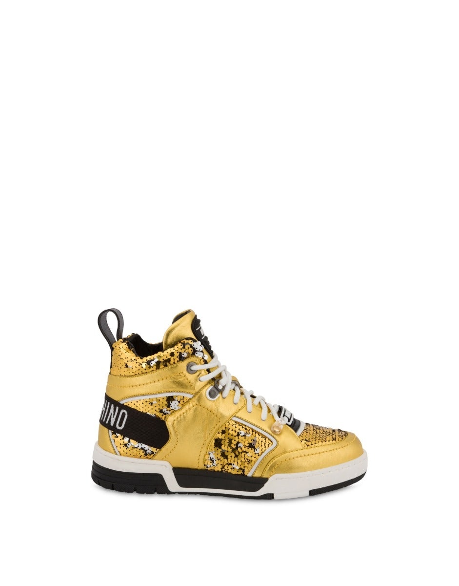 STREETBALL SEQUIN HIGH-TOP SNEAKERS - 1