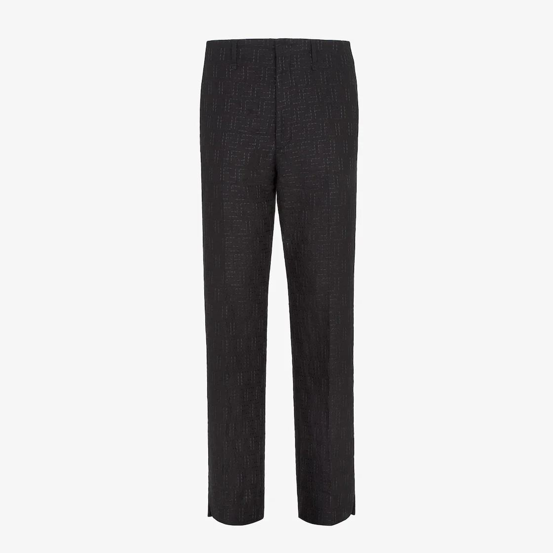 Pants Black linen FF jacquard pants - 1