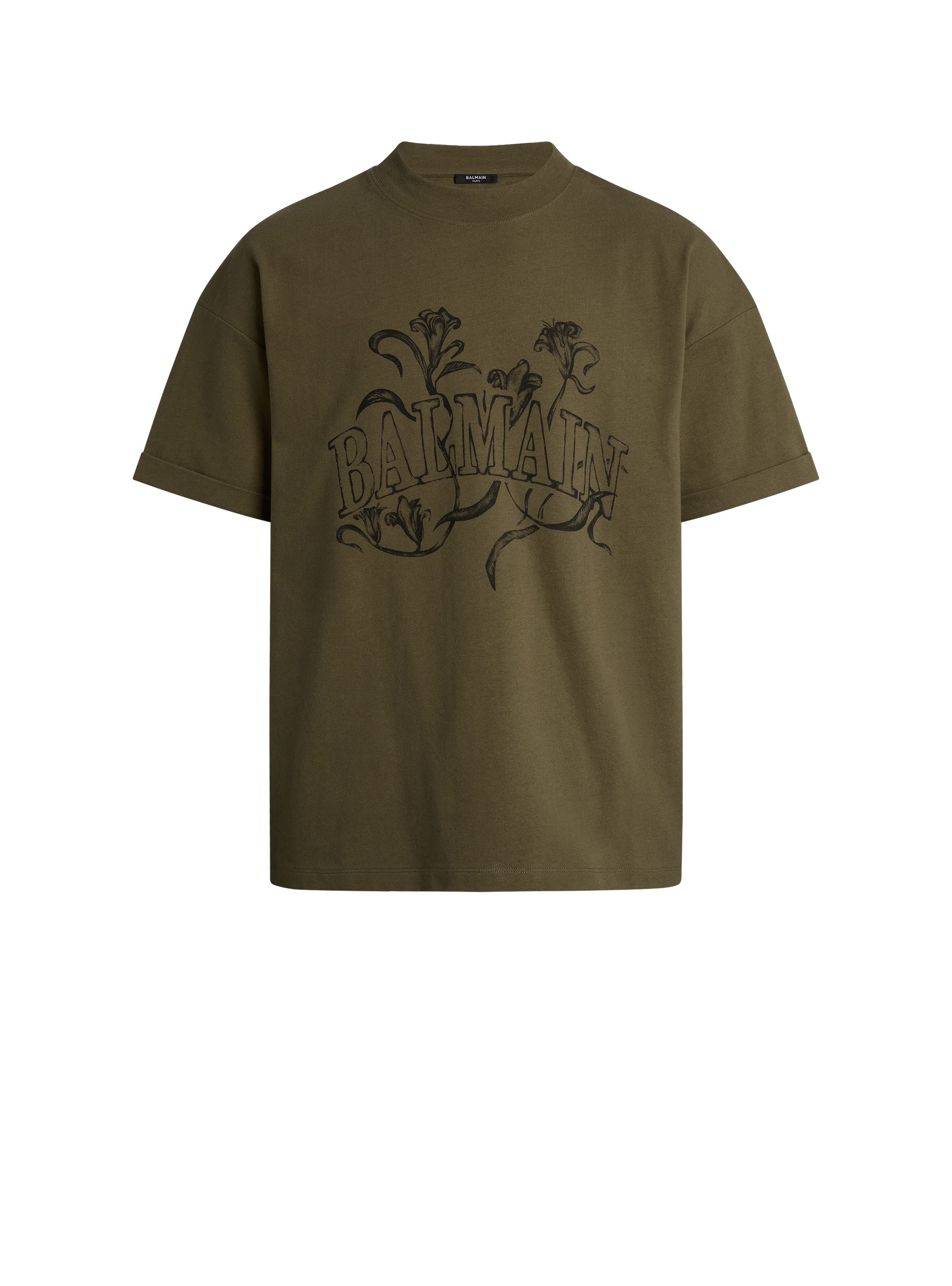 Printed Balmain Bloom T-shirt - 1