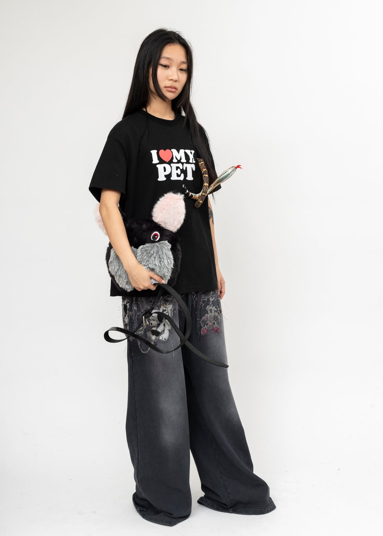 BLACK DOUBLET I Love My Pet Oversized T-shirt - 5