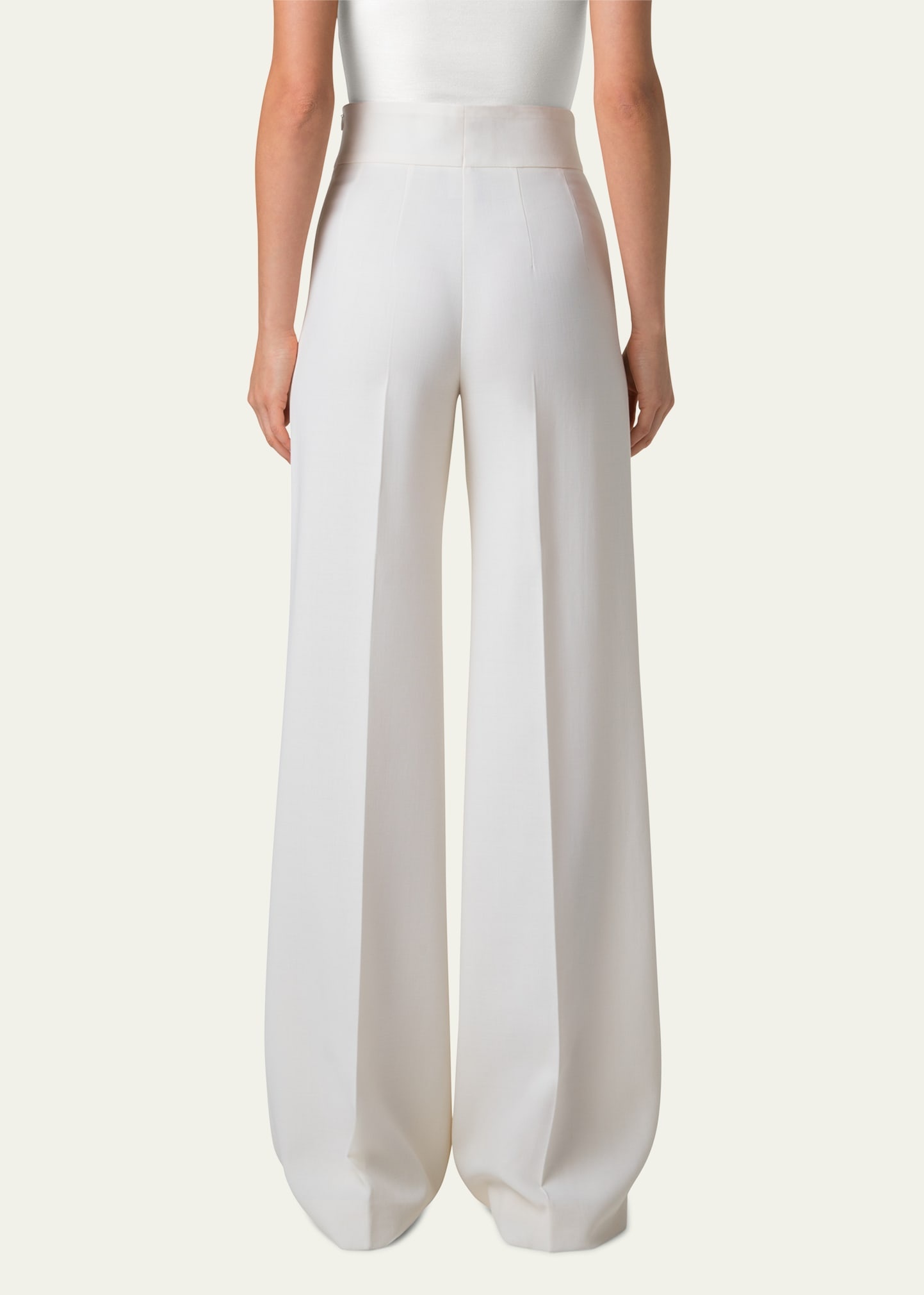 Fiyki Wide Leg Wool Double-Face Pants - 3