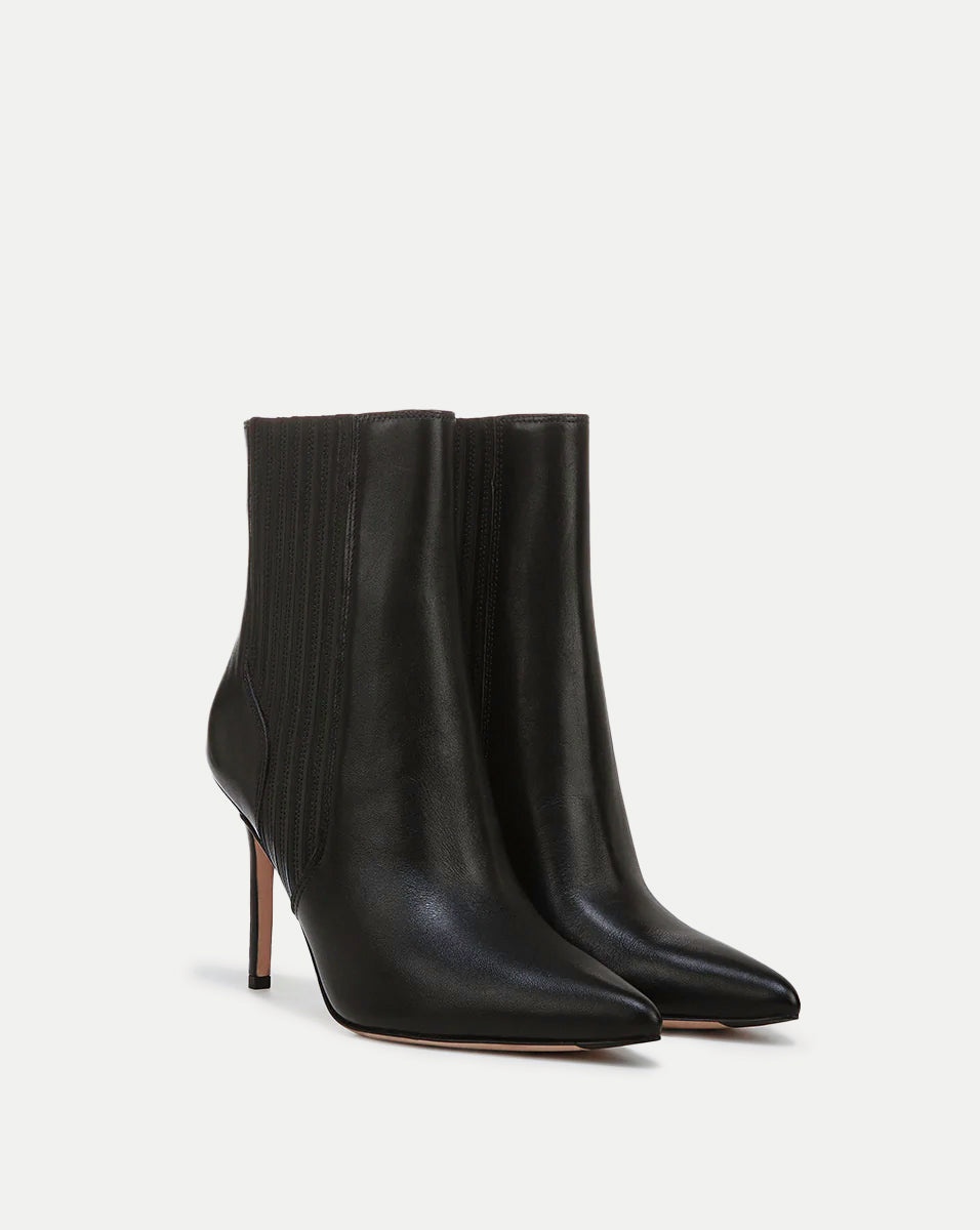 LISA LEATHER STILETTO-HEEL BOOTIE - 2