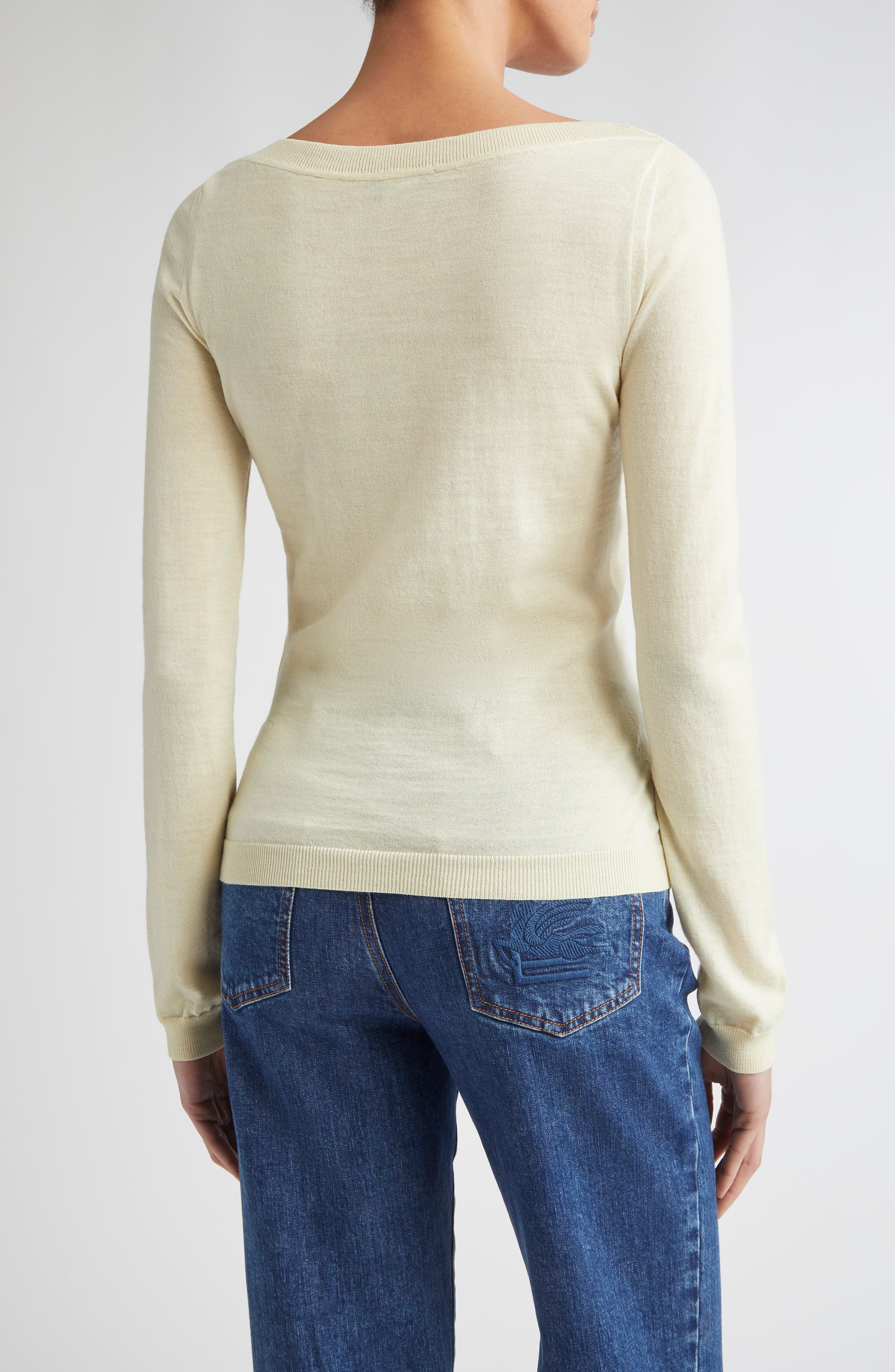 Etro Paisley Wool Blend Sweater in Ivory at Nordstrom - 2