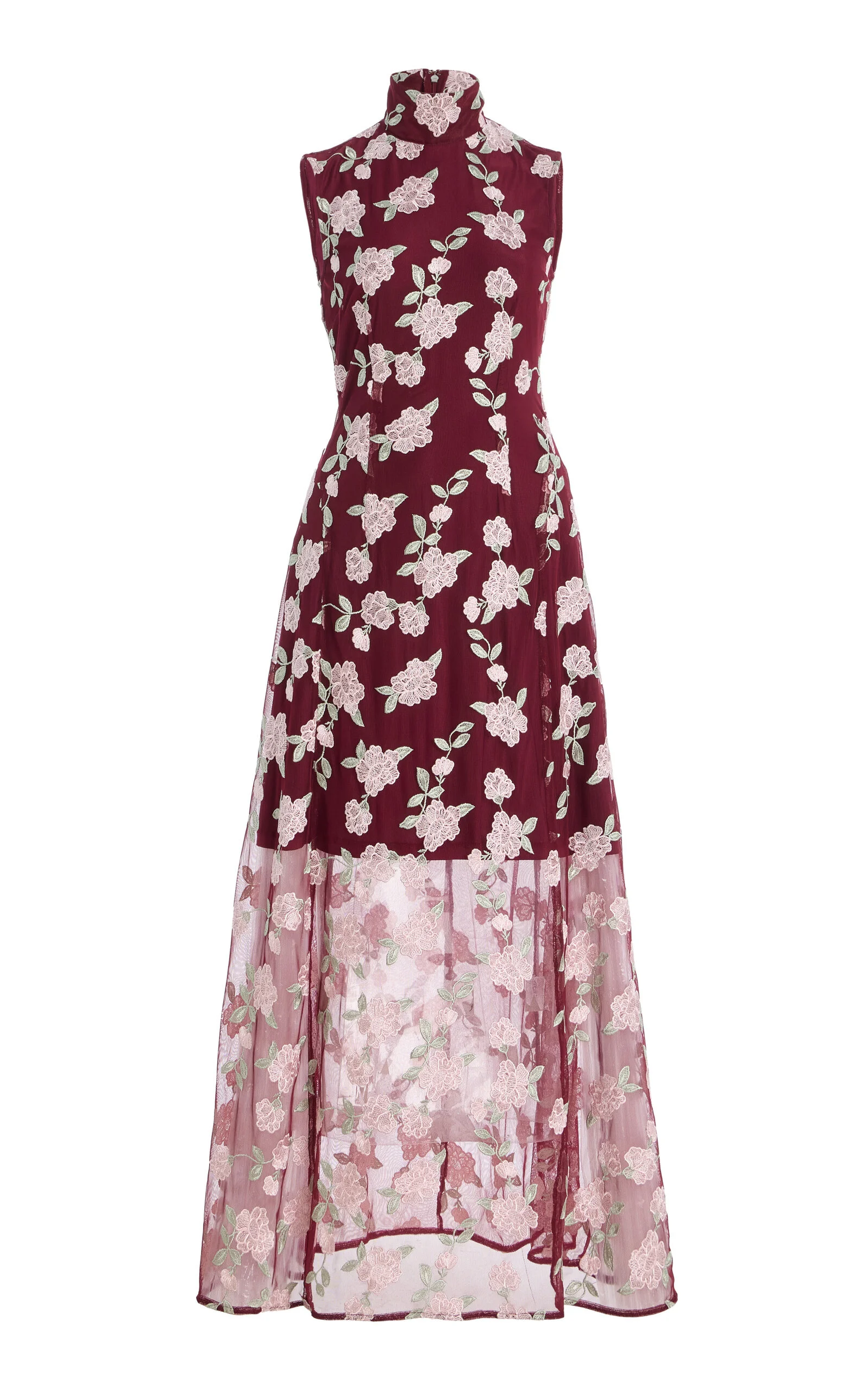 Sleeveless Maxi Dress burgundy - 1