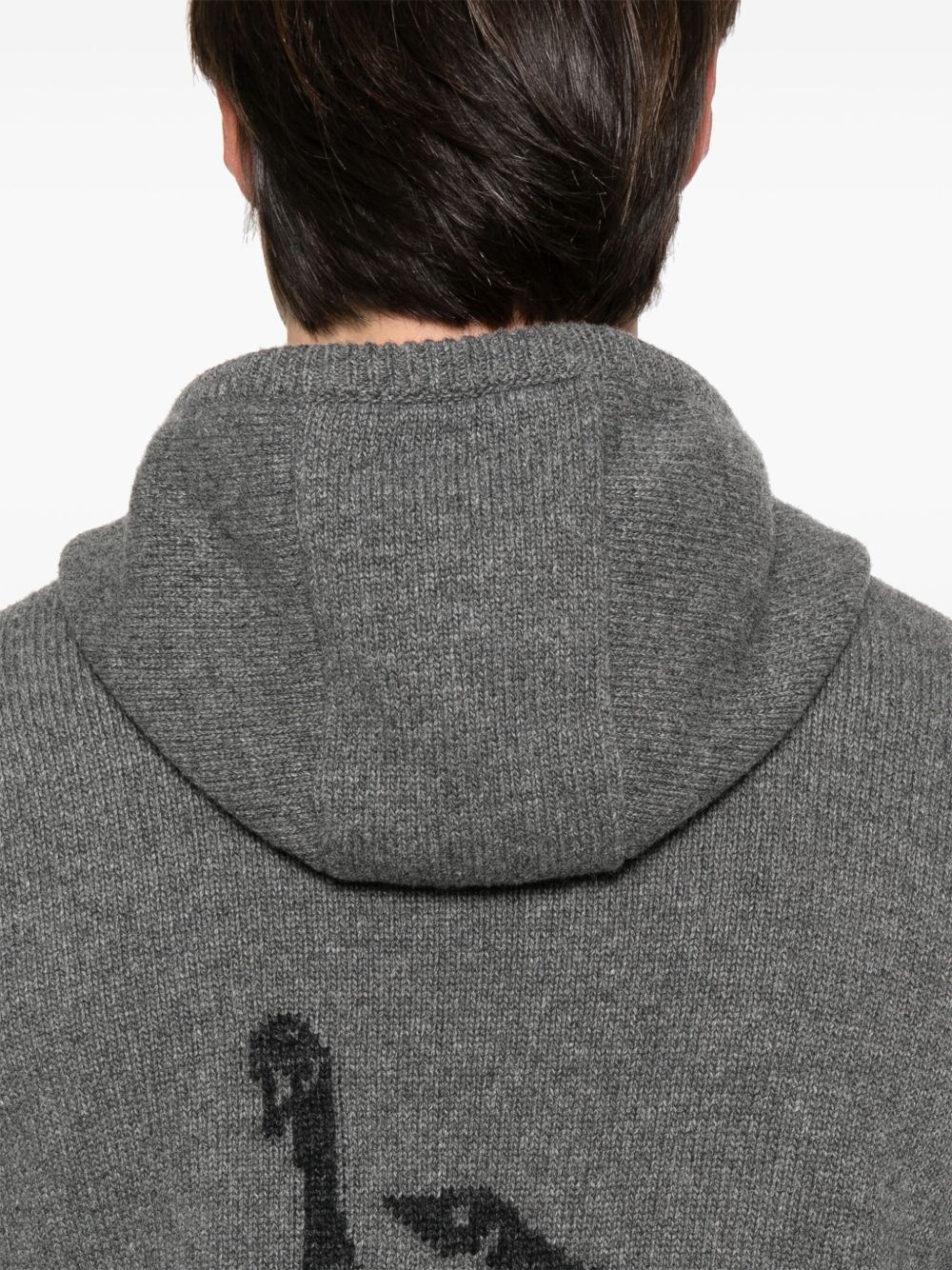 intarsia zip-up hoodie - 5