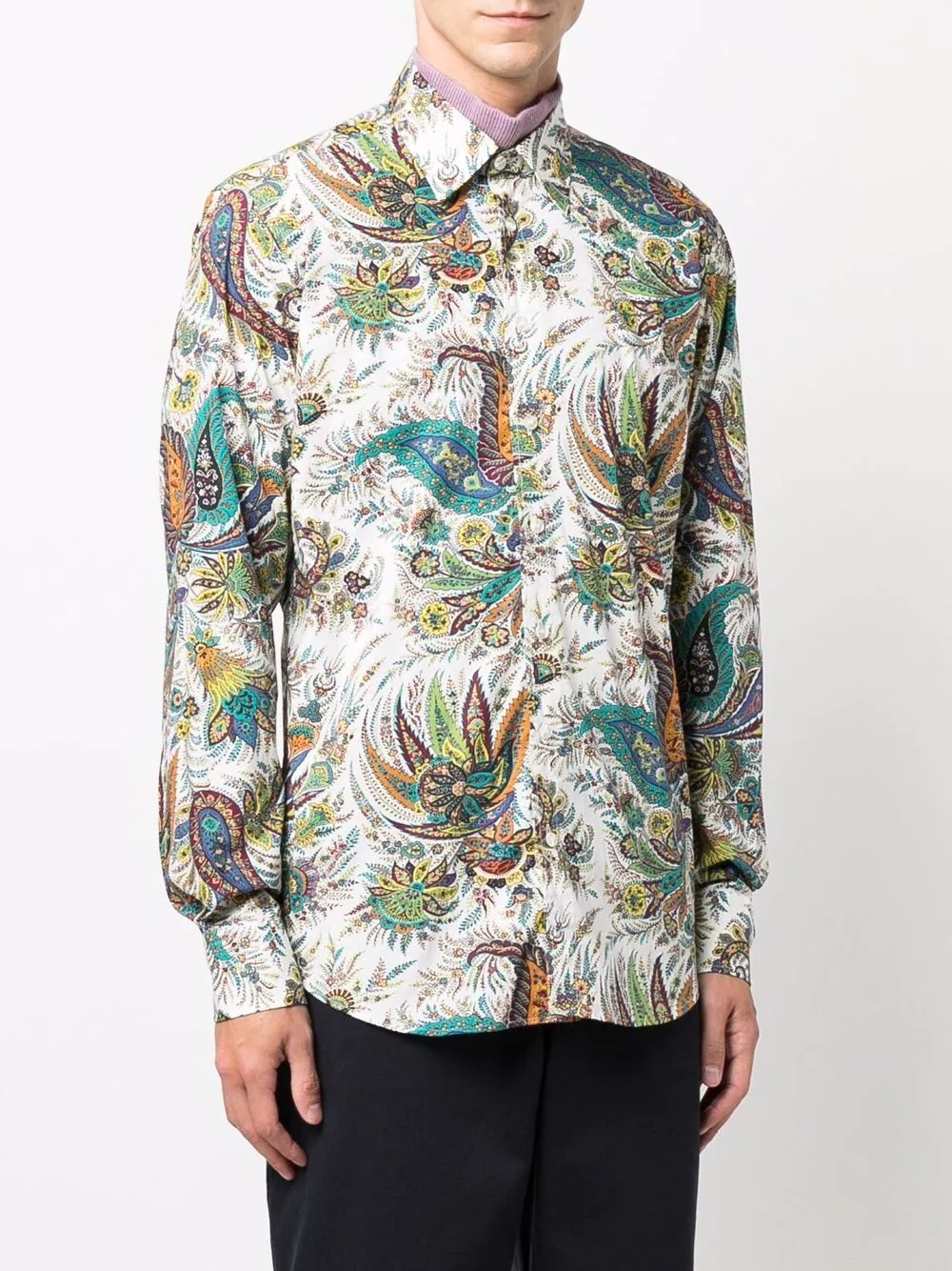 paisley button-down shirt - 3