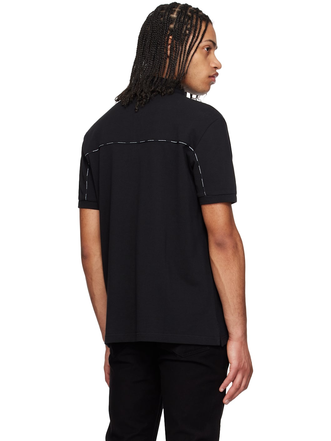 Black Piping Logo Polo - 3