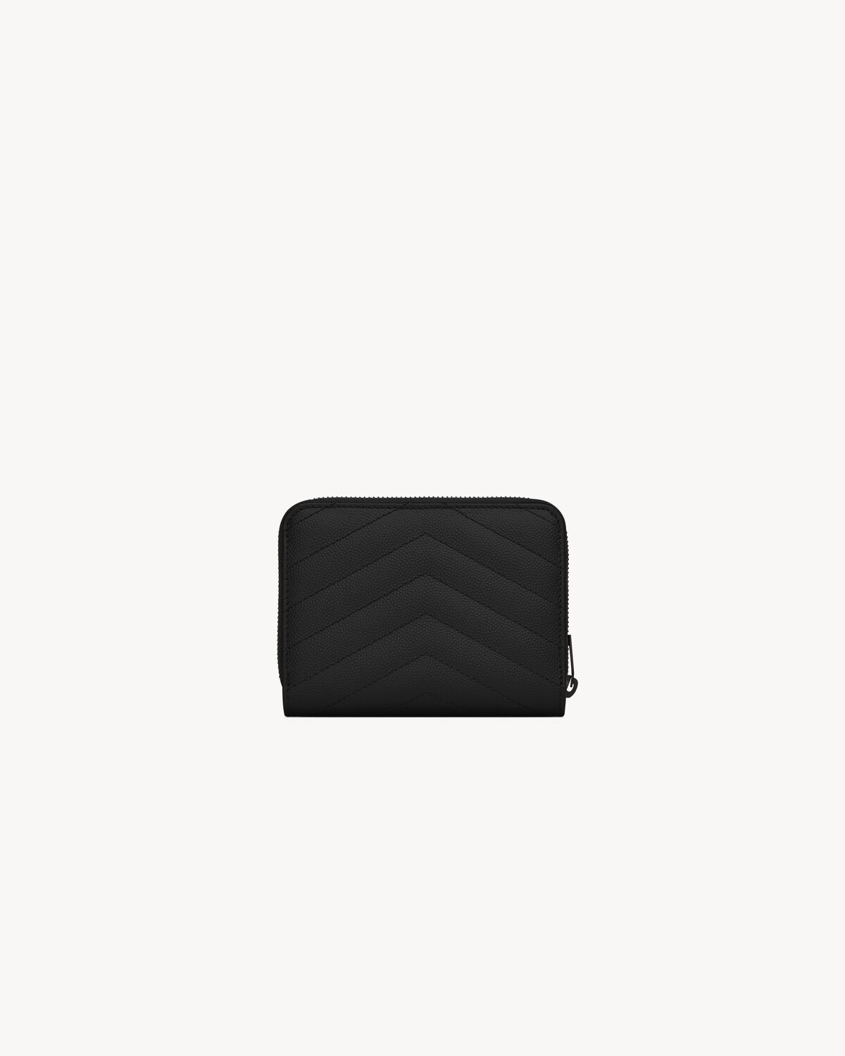 CASSANDRE MATELASSÉ COMPACT ZIP AROUND WALLET IN GRAIN DE POUDRE LEATHER - 2