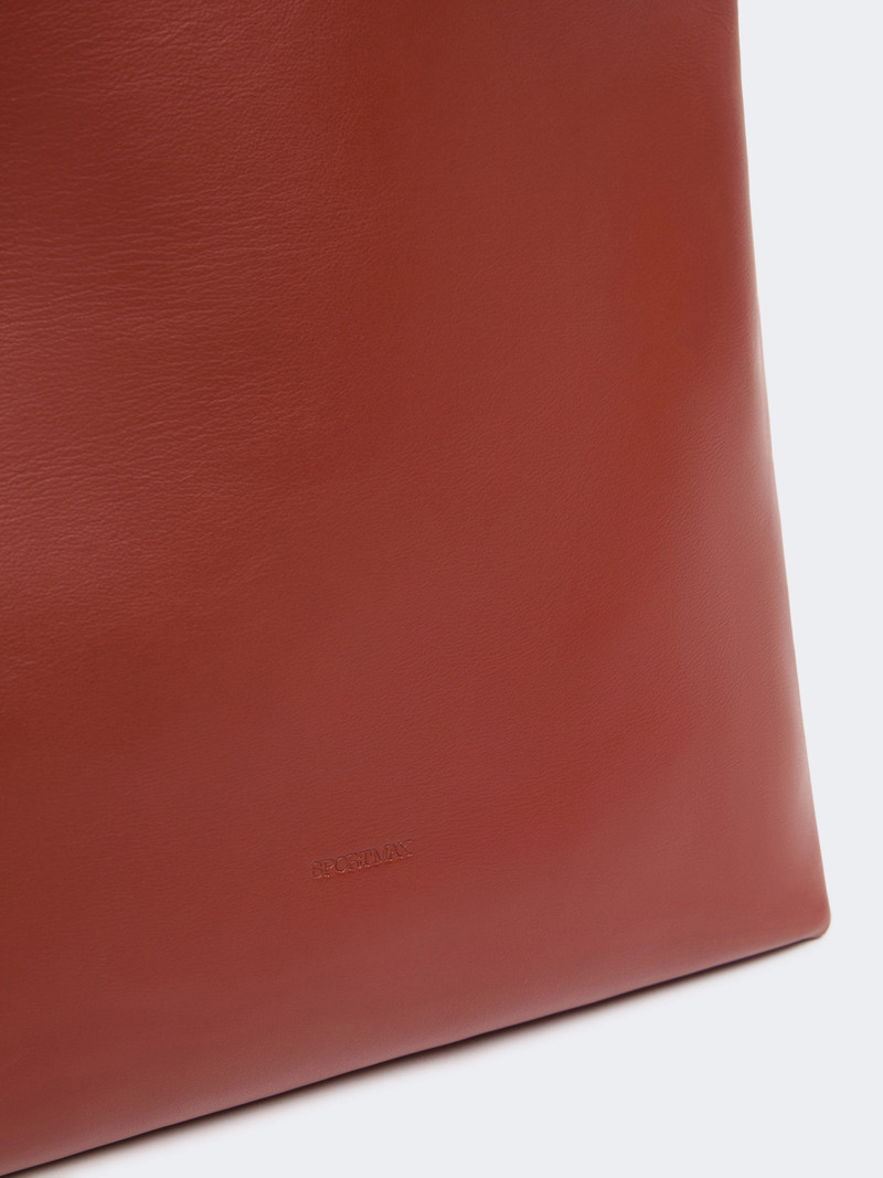 ROTONDO Leather S-buckle shopper bag - RUST 6