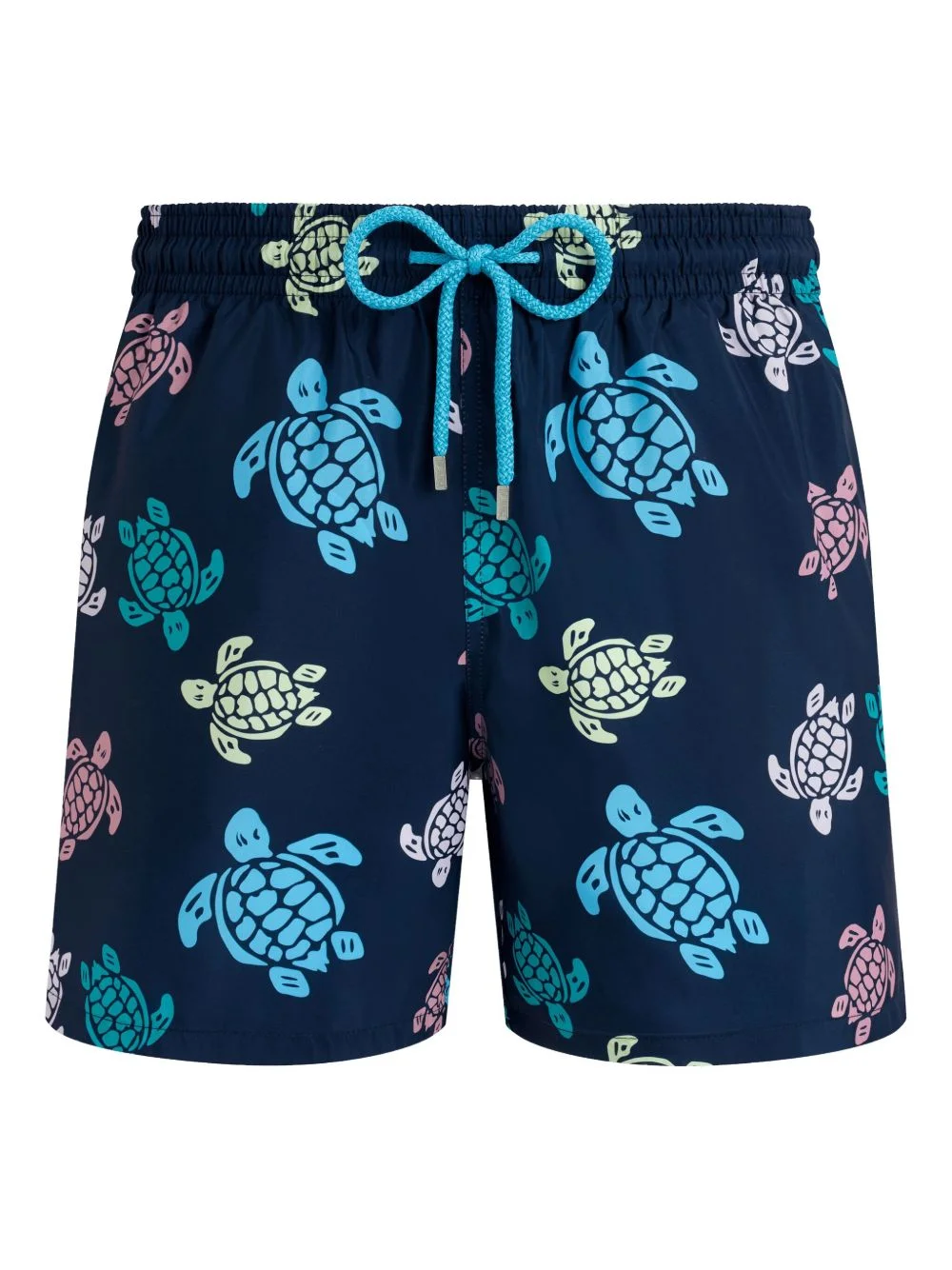 drawstring turtle-print swim shorts - 1