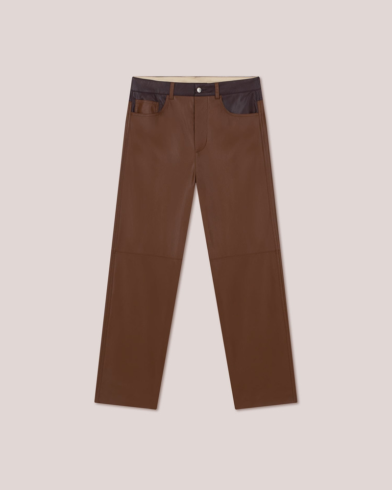 ARIC - ANEW Upcycled patchwork pants - Aubergine/Rootbeer 1