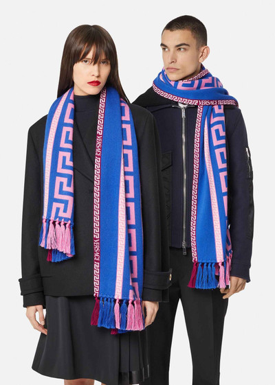 VERSACE Greca Wool Jacquard Scarf outlook