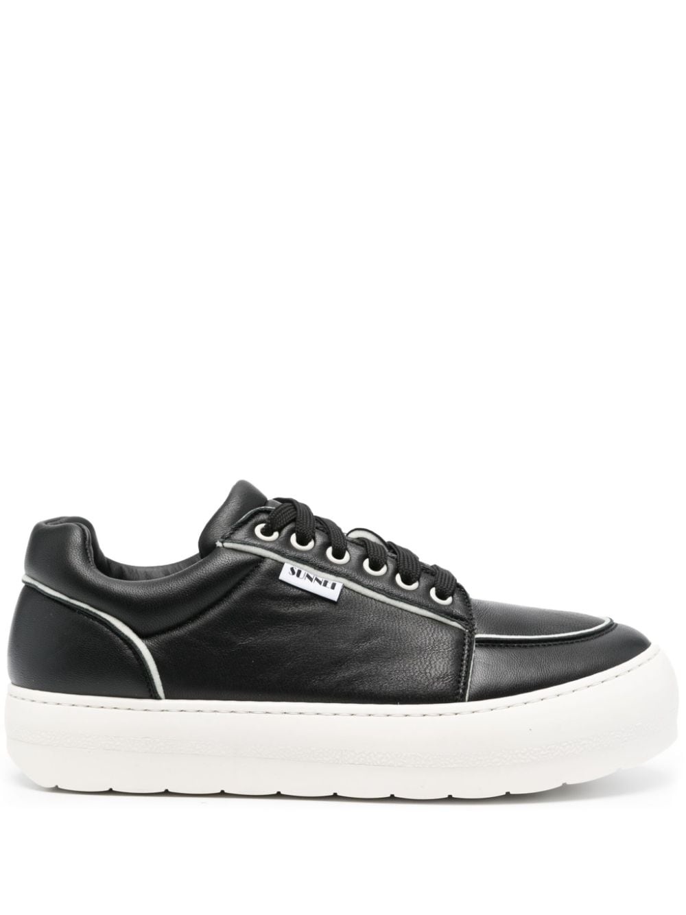 Dreamy leather flatform sneakers - 1