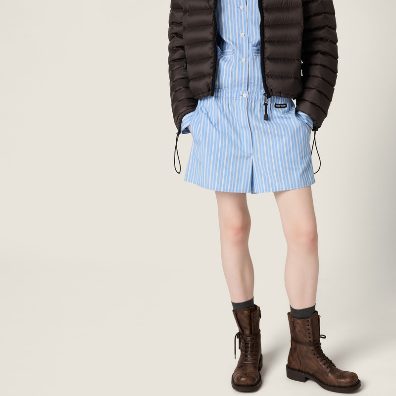 Striped poplin boxer shorts 4