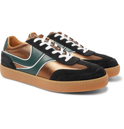 Dries Van Noten Panelled Suede and Leather Sneakers outlook