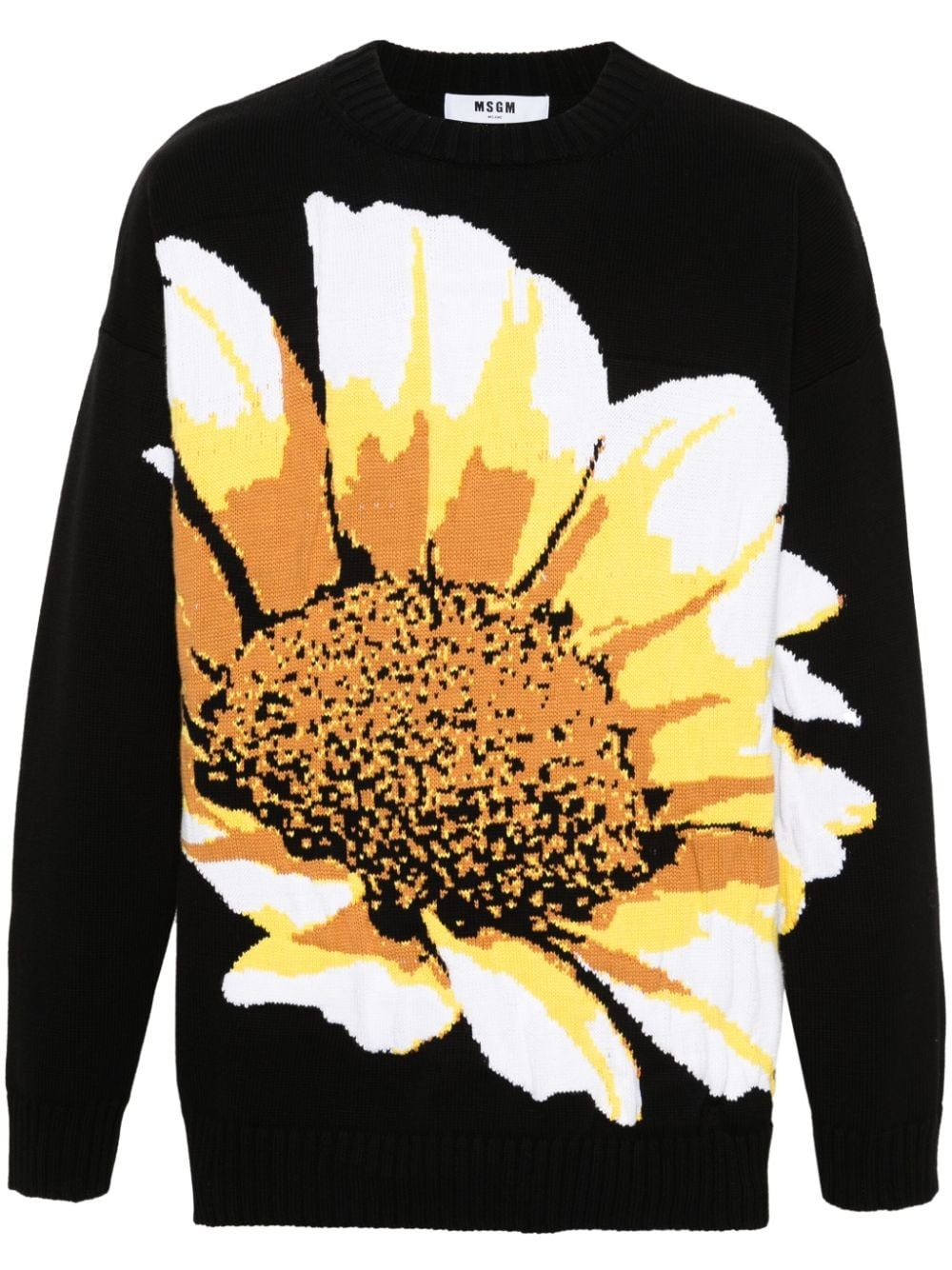 floral intarsia-knit jumper - 1