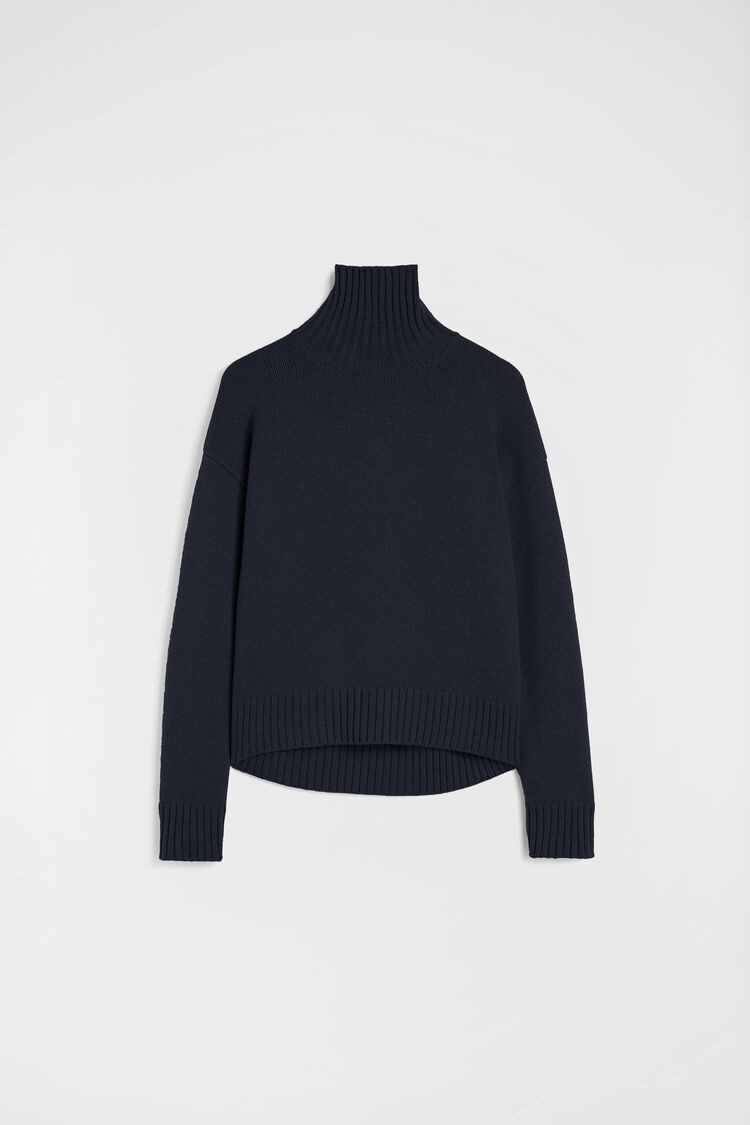Cashmere Blend High-Neck Sweater - 1