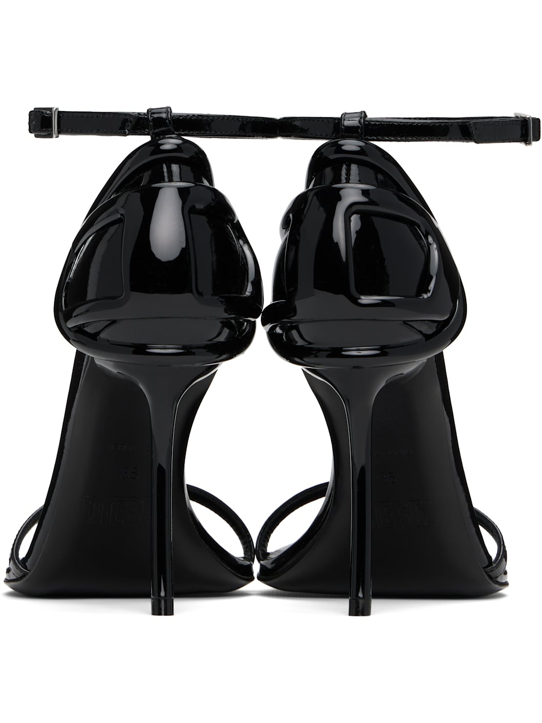 Black D-Ten&Half Heeled Sandals - 2