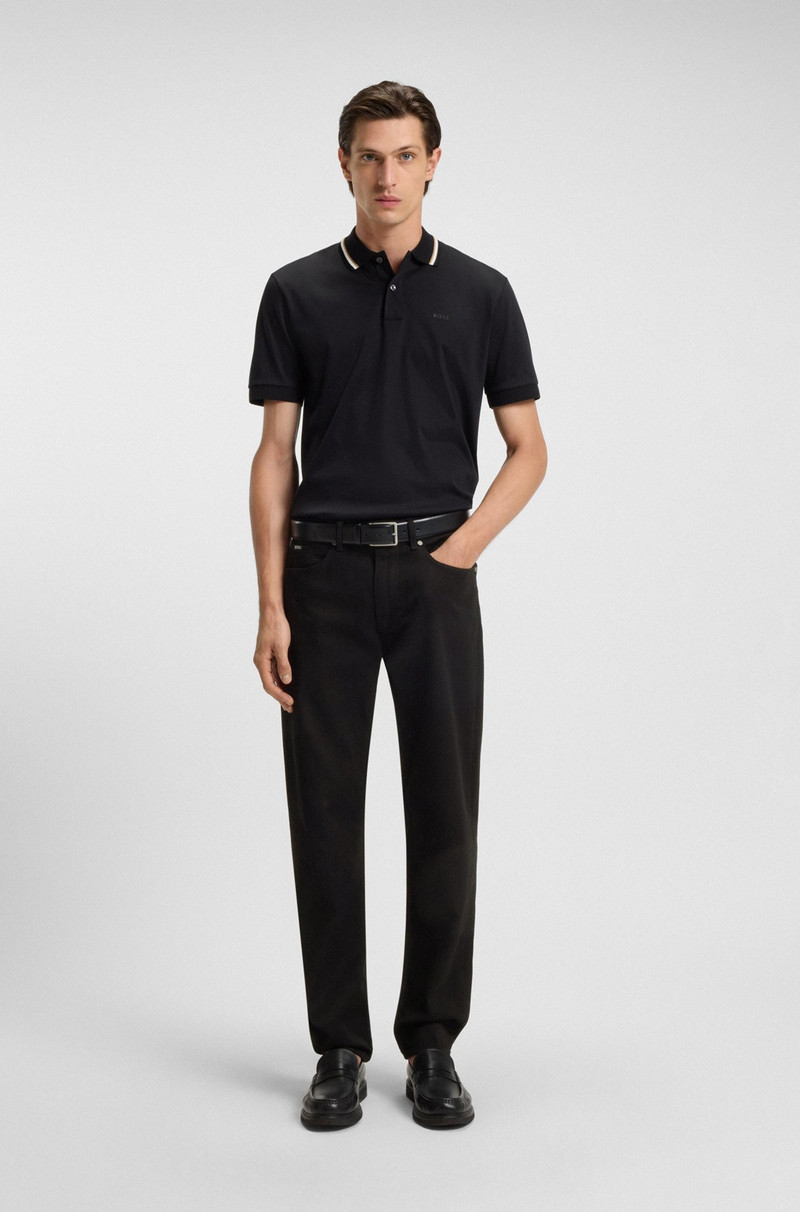 BOSS MAINE REGULAR-FIT JEANS IN BLACK SUPER-SOFT ITALIAN DENIM outlook