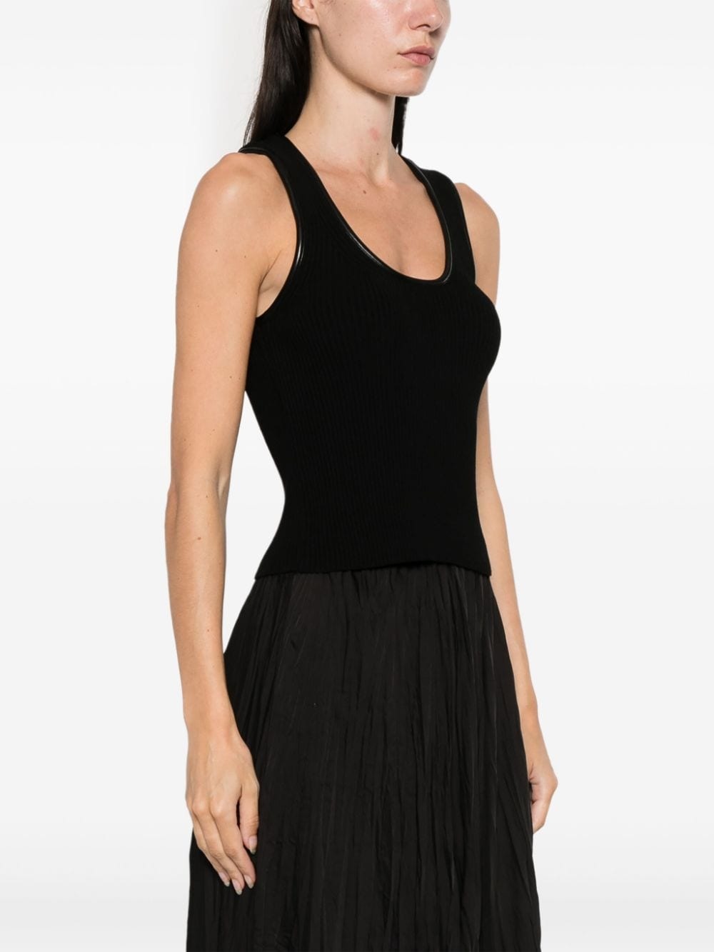 fine-ribbed tank top - 3