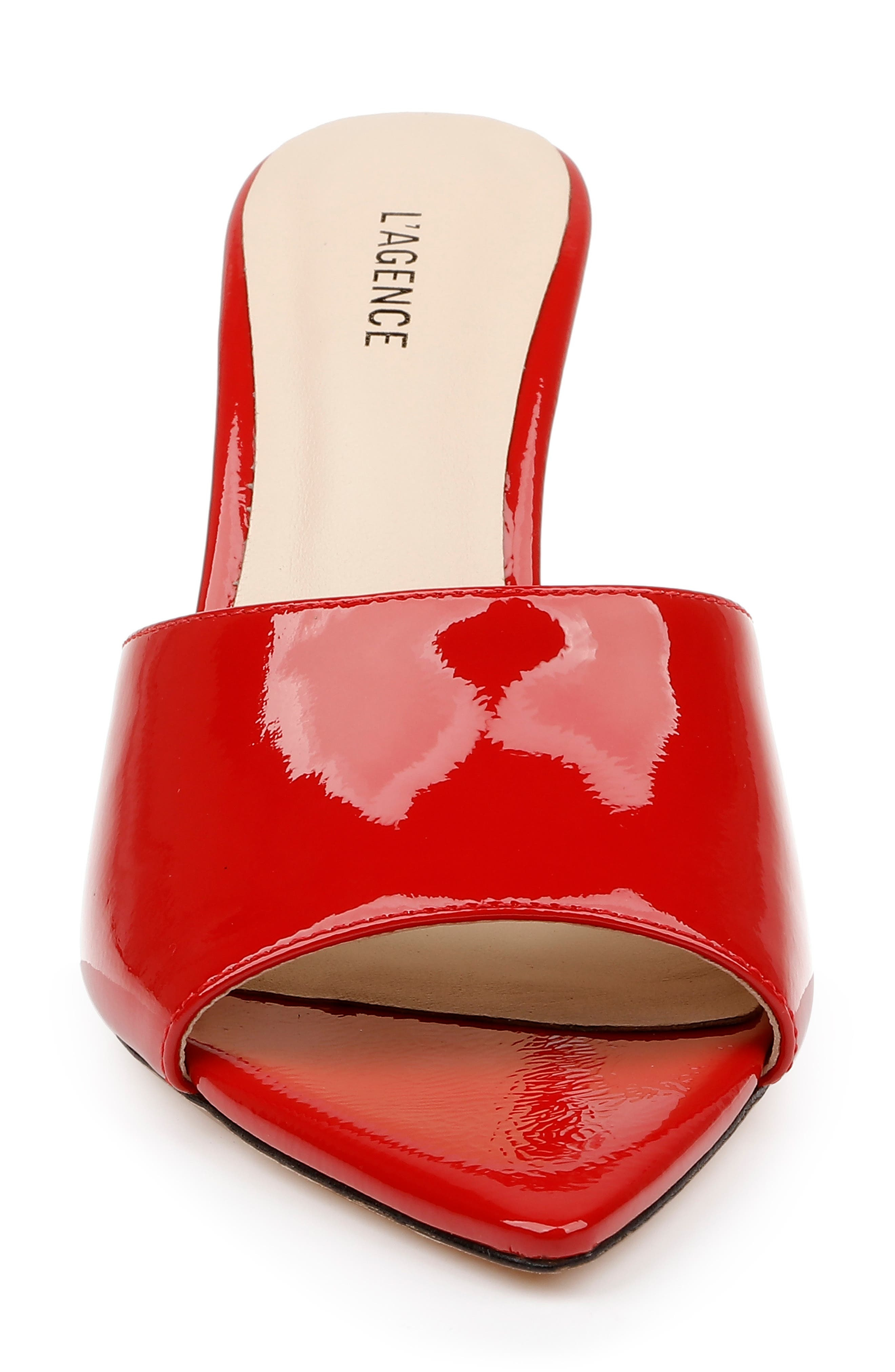 L'AGENCE Lolita VII Slide Sandal in Red Patent at Nordstrom - 4